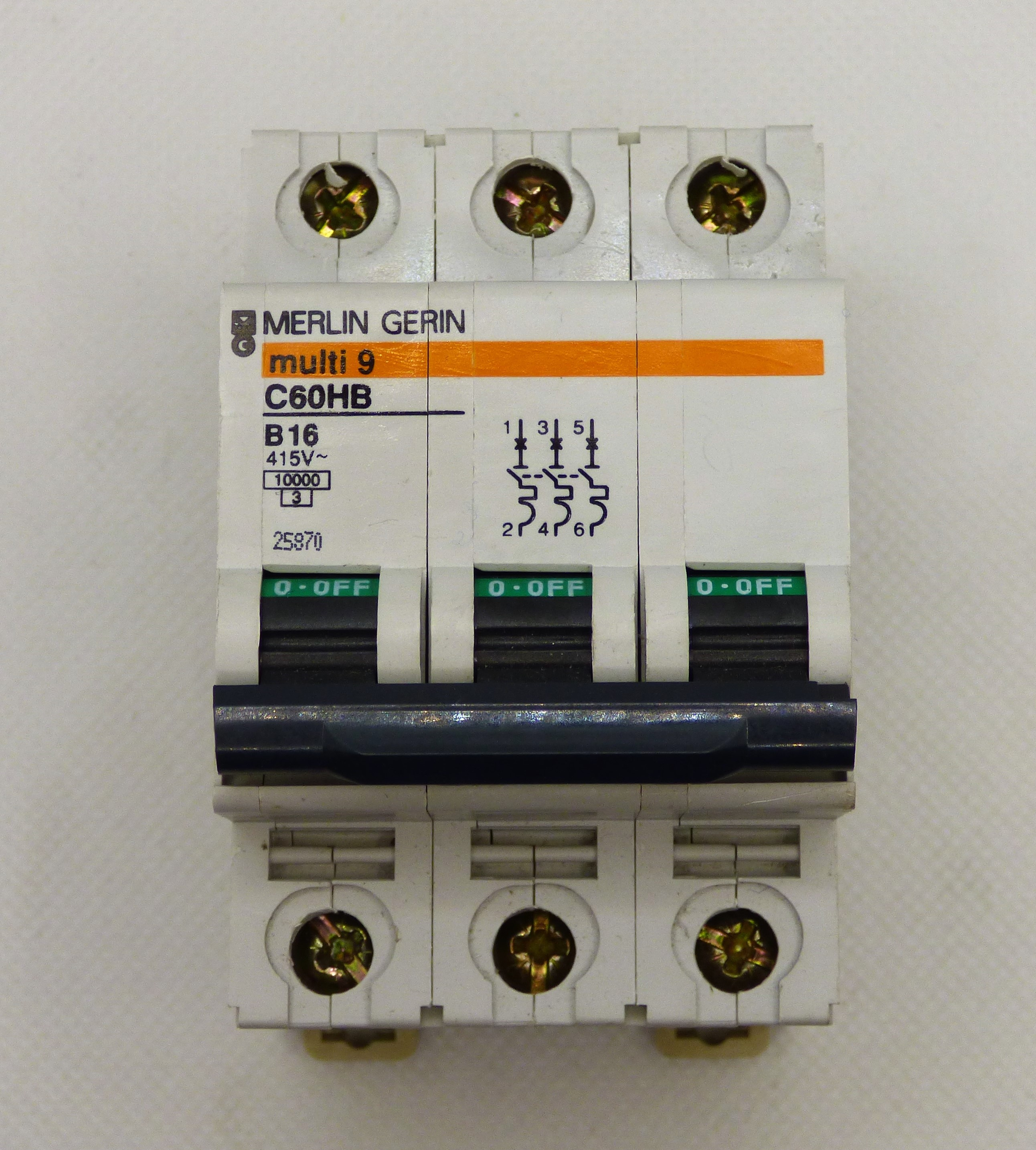 3P 16A TYPE B MCB